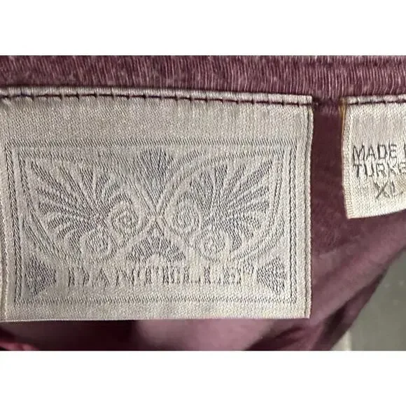 Dantelle Mauve Purple Womens Tunic Top Size XL Asymmetrical Hem Lace Embellished - Picture 5 of 6